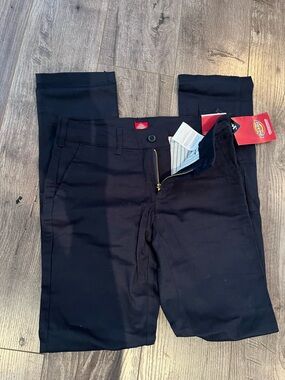 Dickies Girls’s Navy Work Pants - Classic Straight Fit